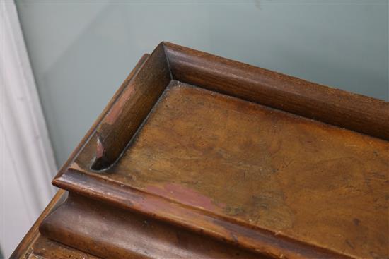 A late Victorian walnut davenport W.56cm